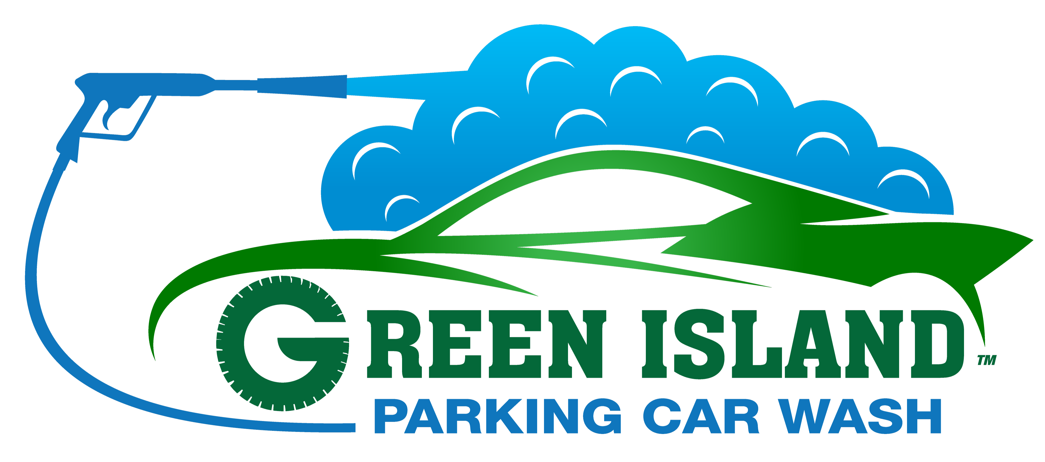 Green Island Parking Car Wash Logo